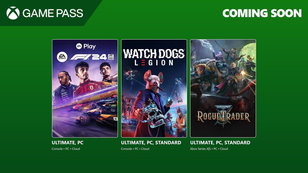 XBOX_GamePass_Announcement_16x9_2.18.2025-636b622e8ab05a0010bc-1024x576-1 Watch Dogs Legion, Formula i Warhammer 40K besplatne za Gamepass korisnike