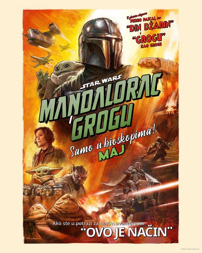 Star Wars nam donosi novi film, Mandalorac i Grogu (The Mandalorian & Grogu), koji će zaigrati u bioskopima od Maja 2026.