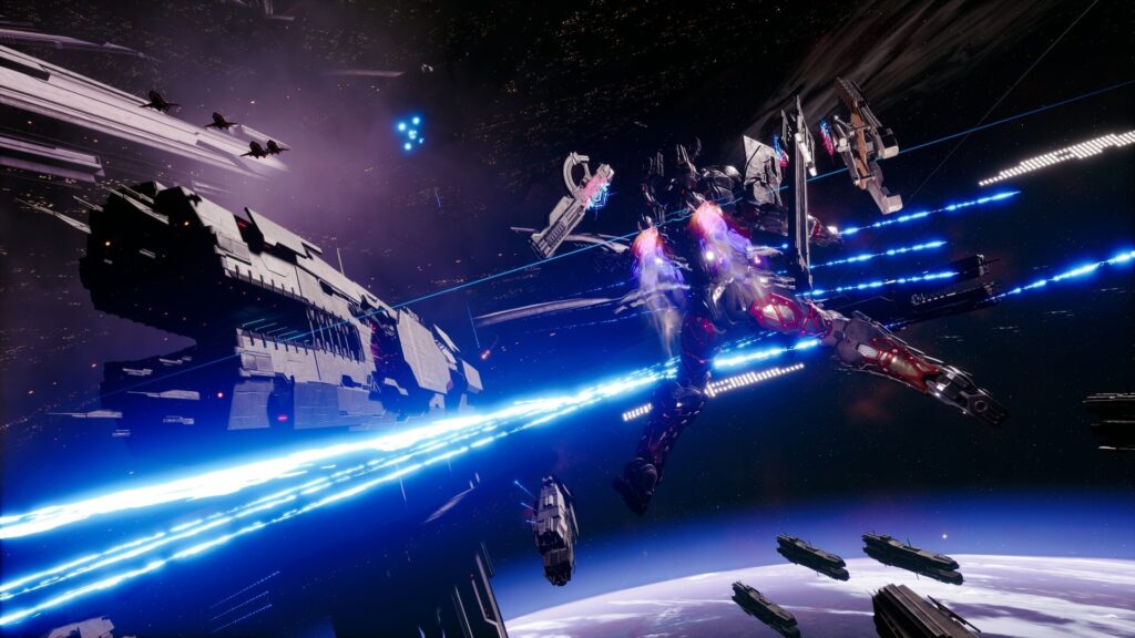 DaemonXMachinaTitanicScion_Screenshot_SpaceEnvironment-1024x576 Daemon X Machina: Titanic Scion - Recenzija - Brza anime akcija u mecha oklopima