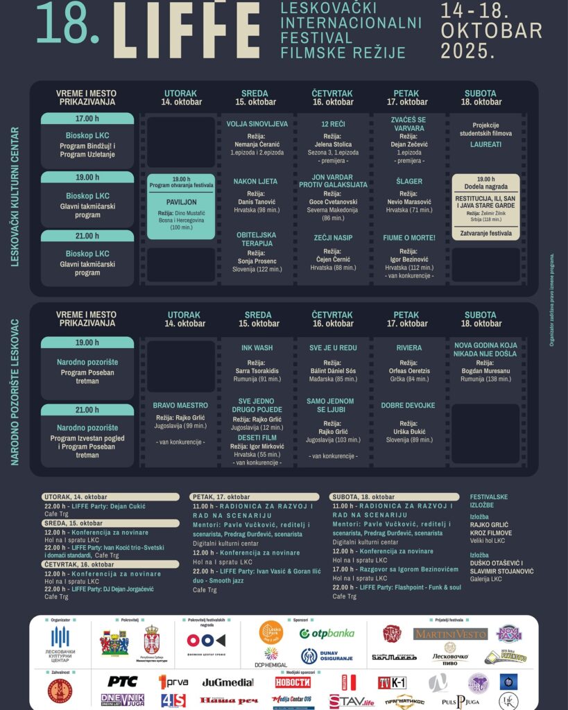 LIFFE-819x1024 18. LIFFE - Leskovački internacionalni festival filmske režije održaće se od 14. do 18. Oktobra