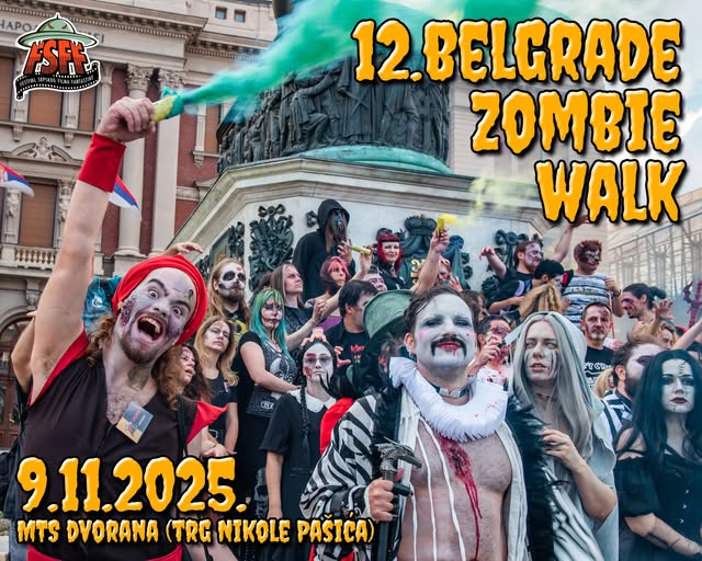 12 Zombi šetnja/Zombie Walk biće održana 9. novembra u MTS Dvorani