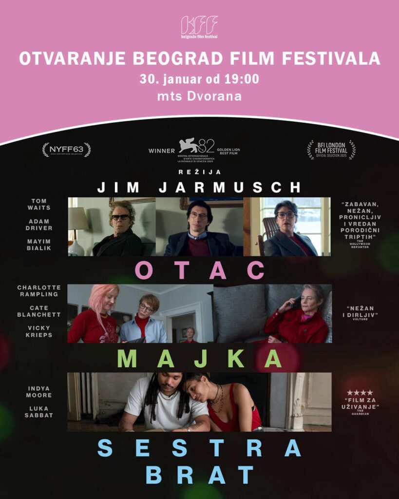 otac-majka-sestra-brat-1-819x1024 Novi film Džima Džarmuša, Otac majka sestra brat (Father Mother Sister Brother) otvoriće Beograd Film Festival, 30. januara u MTS Dvorani